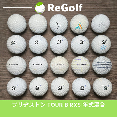 【中古】 ロストボール ブリヂストン ツアーB TOUR B RXS ホワイト 年式混合 20球 ACランク ゴルフボール リゴルフ